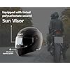 Vega Crux Dual Visor Flip Up Motorcycle Helmet with Lightweight Shell, Flip-Up Chin Guard, Dual Visor System, Shock Absorbing Interior, Ventilated Fit, and Trendy Black Finish Black -L