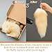 Ferreve Fluffy Fur Fox Tail Keychain Wolf Therian Tail Keychain for Party Cosplay Costume Keyring for Women 2 Sizes(Gold,Brown,2 Pcs)