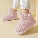Pink Girls Plush Winter Snow Boots Warm Thick Sole Indoor
