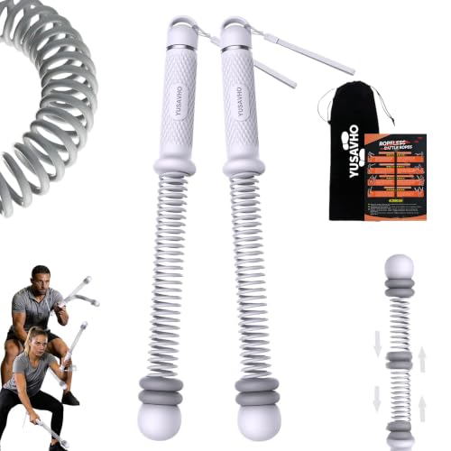 Ropeless Battle Ropes for Home Gym-Portable Cordless Training with Poster