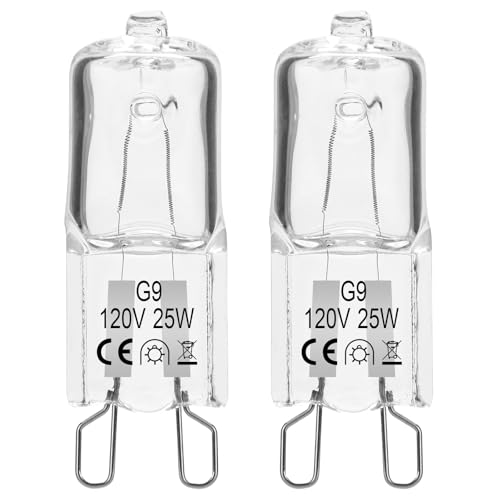 CATO-WDJ Halogen Bulb Compatible with Whirlpool Microwave Oven G9 120V 25W Replacement Stove Light/Under Microwave Light Bulb Replaces W10709921 W10208564(2 Pack)