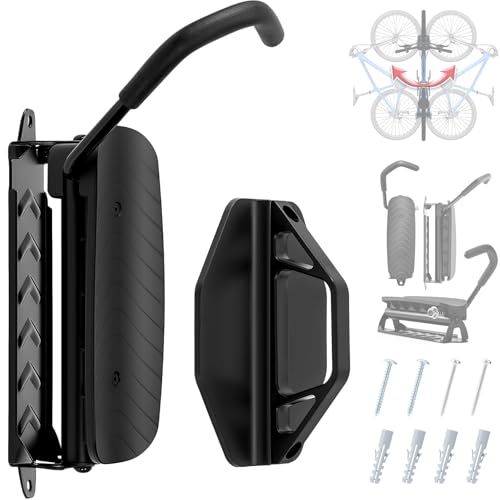 Hycline Fahrrad Wandhalterung Schwenkbare Fahrradständer - Wand Vertikaler Fahrradhalterung für Garage - Hält bis zu 30 kg 1 Stück