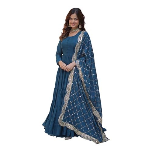Image of Event Party Wear Stitched Indian Long Anarkali Gown Dress Stylish Salwar Kameez Suits.-65
