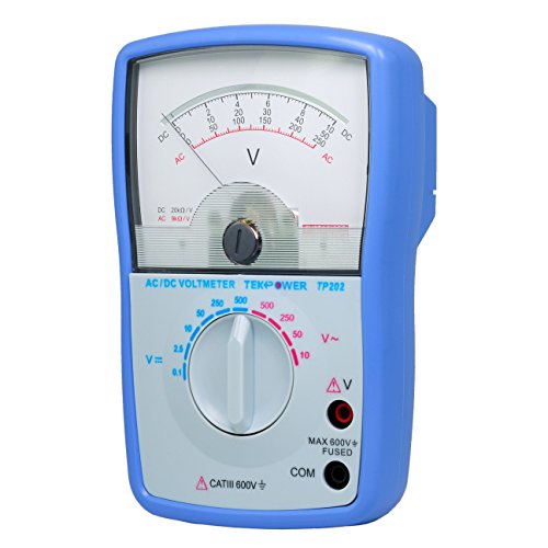 Tekpower Tp202 Ac/Dc 10-Range Analog Voltmeter #TOP2