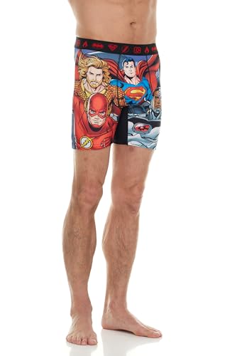 Justice League Mens Boxer Briefs - 1 Pack/3 Pack Batman, Superman Anti Chafing Breathable Boxers for Men3