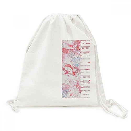 Sac cordon en toile imprimé marbre moderne pour voyage et shopping