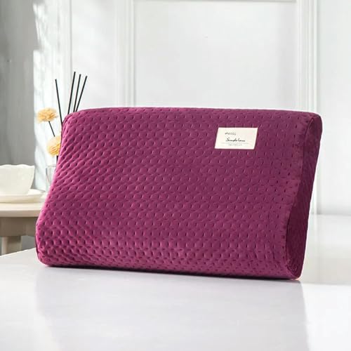 HEIYA Taie d'oreiller en Coton, Mousse à mémoire de Forme, Housse d'oreiller orthopédique en Latex, Protection d'oreiller de Couchage, taie d'oreiller, literie de Haute qualité, Couleur Pure