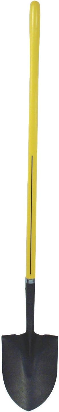 Nupla 72-016 Ergo-Power Round Point Shovel, Hollow Back, 48" Fiberglass Straight Handle, 16ga