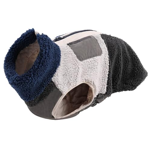 Abrigo para perro ropa cálida clima frío razas intermedias fácil de llevar 2
