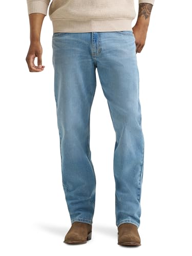 Wrangler Mens Free to Stretch Relaxed Fit Jean, Slate Blue, 38W x 29L