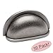 Cosmas 10 Pack 4310WN Weathered Nickel Cabinet Hardware Bin Cup Drawer Handle Pull - 3