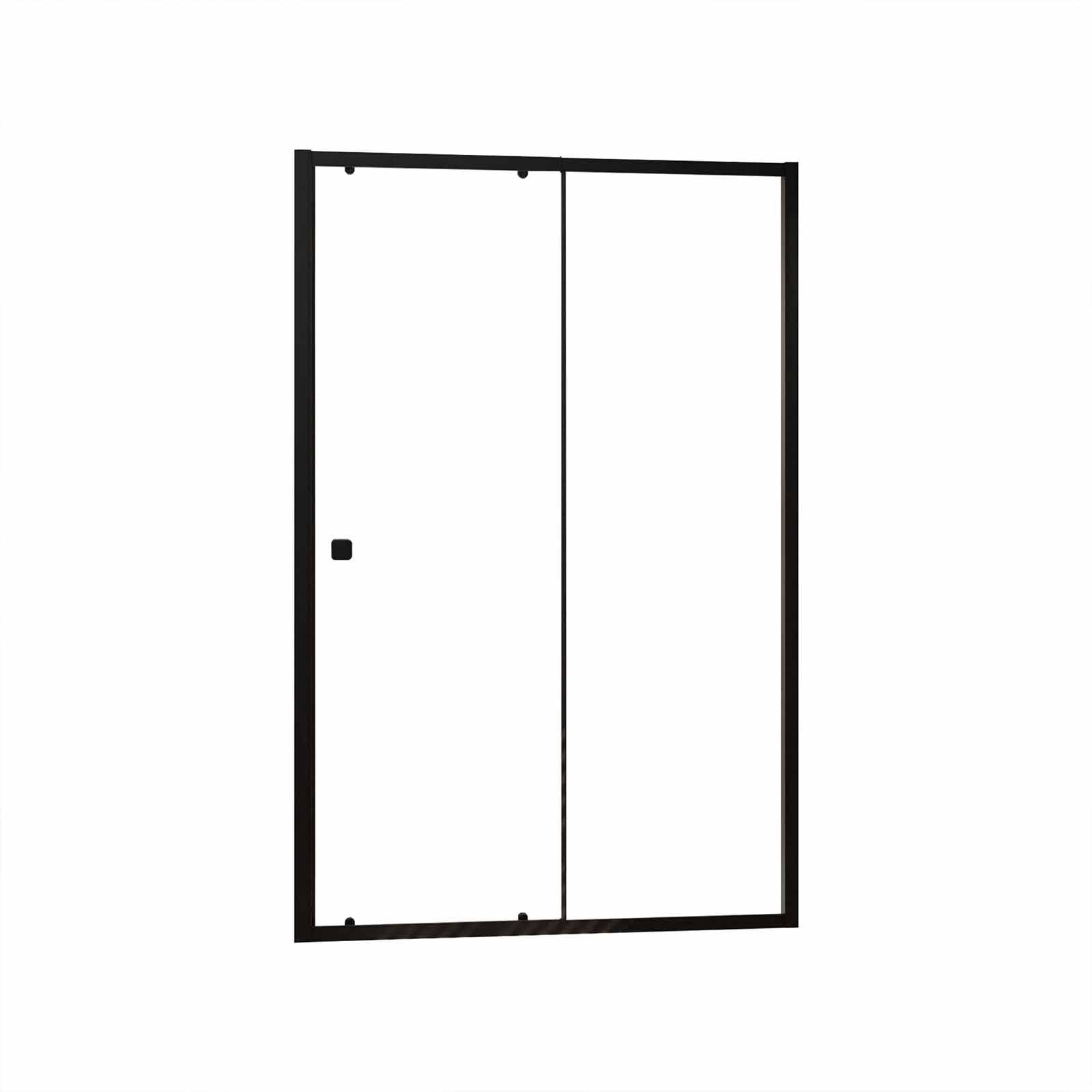 Porte de douche coulissante Noir 120x185cm - Extensible de 112.5 à 126.5 cm - BLACK SLIDE 120