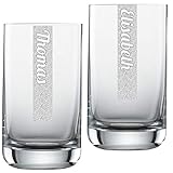 ✿ MODERNE FORM - Schwerer Glasboden für perfekte Standfestigkeit | Klare Form - gerade, hoch | Wasserbecher mit handschmeichelndem, abgerundetem Boden | das perfekte Geschenk