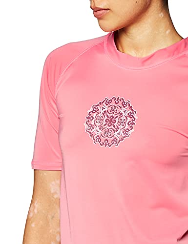 Kanu Surf Women's Breeze UPF 50+ Short Sleeved Active Rashguard & Workout Top, Juliette Pink, Large