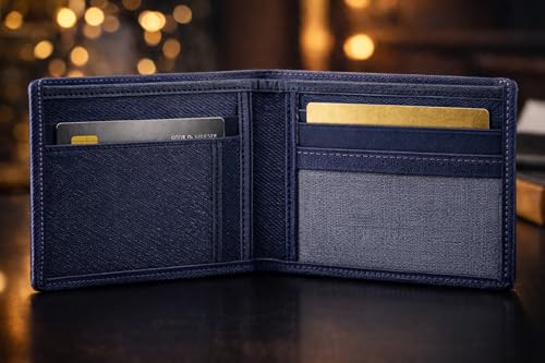 Image of Non Leather Small Mini Slim Wallet for Men & Boys (BI-FOLD-Denim)