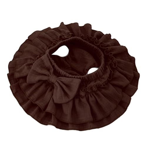 Newborn Baby Girls Cotton Ruffled Skirt Toddler 𝐃iaper 𝐂overs Cute Lace Tiered Bloomers Solid Bubble Shorts