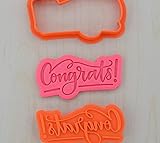 Congrats! Cookie Cutter and Stamp Set (2.3 x 1.2 inches)