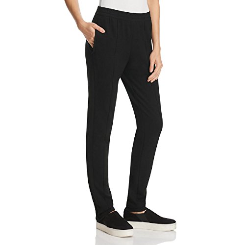 Theory Womens Solid Casual Fit Casual Pants Black 4