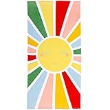 100% Cotton Beach Towel Colorful Sun Pattern for Kids & Toddler. Bath, Pool, Camping, Travel Towel f