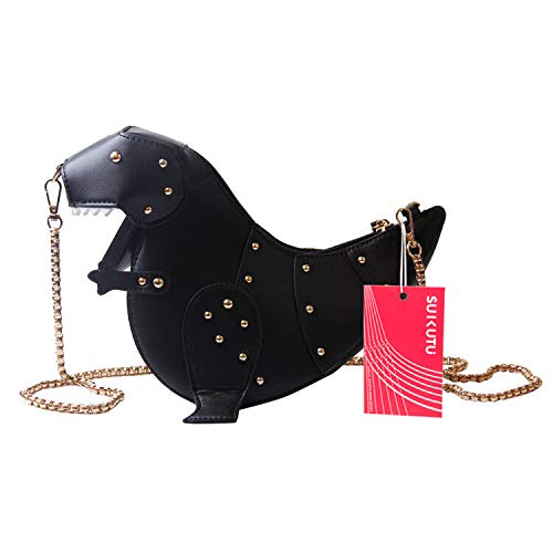 Sukutu 1AL654-BK/Z Upgrade Dinosaur Shape Pu Leather Rivet Purses thumb #1