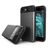 iPhone 7 Case, X-Doria Stash Series - Hard Shell Hidden Wallet, Utility Case for Apple iPhone 7, [Space Gray]