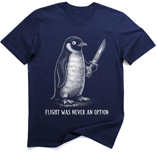 Pingouin Drôle avec Couteau T-shirt Idée Cadeau Insolite Anniversaire