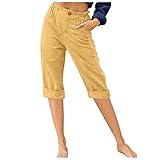 pantacourt jaune pale Ajustement élastique et flexible : la légère élasticité du tissu assure un ajustement confortable et flexible qui vous offre une liberté de mouvement tout au long de la journée.