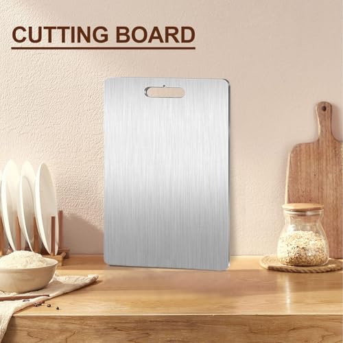 Planche à découper en acier inoxydable double face pour la cuisson
