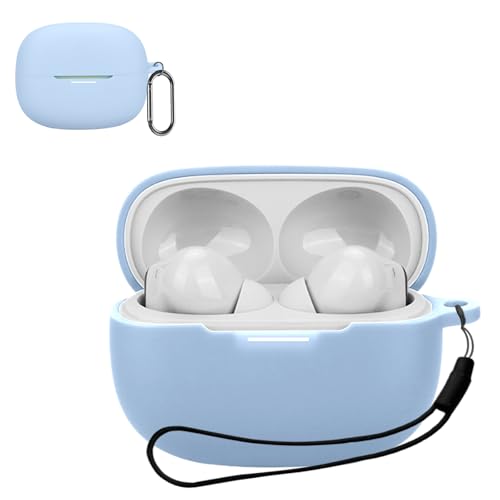 For Redmi Buds 8 Pro �p �P�[�X �J�o�[ KONXISA �V���R���P�[�X �ϏՌ� �h���h�o �E�H�b�V���u�� �i�J���r�i�t��+�X�g���b�v�t�� �j ���p���₷�� �����[�d�\ �����^�т����₷���i�X�J�C�u���[�j