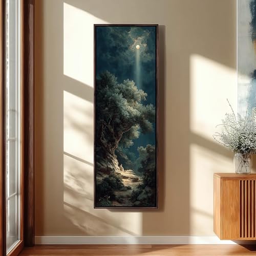 Tableau texturé Forêt pour décorer un couloir étroit ou une entrée moderne