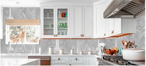 Azulejos de pared autoadhesivos sin obras, 20 hojas grises de 30,5x30,5 cm para cocina 3
