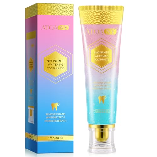 Niacinamide Whitening Toothpaste Niacinamide Toothpaste Whitening Improves Gum Health Fresh Breath Fluoride-Free Formula is Suitable for Sensitive Teeth (3.8oz1 Pack)