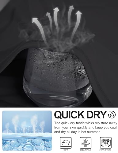 MAGCOMSEN Men's Rash Guard Swim Shirts UPF 50+ Sun Protection Quick Dry Fishing Water Shirts4