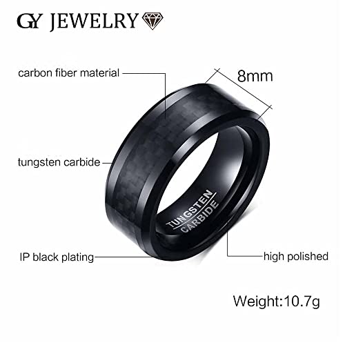 His and Hers Wedding Ring Sets Couples Matching Rings Black Women's Black Cubic Zirconia Wedding Engagement Ring Bridal Sets & Men's Tungsten Carbide Wedding Band4