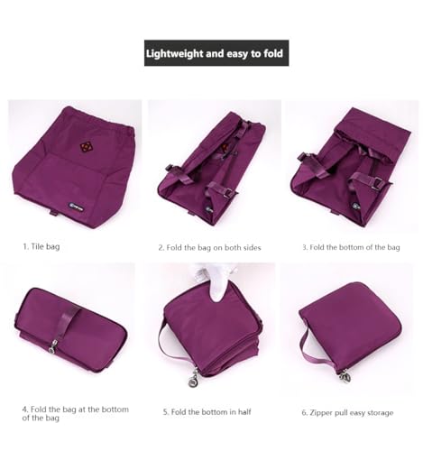 Drawstring Foldable Large Capacity Dry-wet Separation Travel Sports Backpack, Waterproof Gym Bag Multiple Pockets (Elephant)2