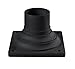 Z-Lite 533PM-BK Outdoor Pier Mount, Clear Water Glass