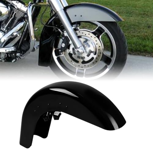 SLMOTO Front Fender Fit For Harley Touring Street Road Glide King 1989-2013,Vivid Black
