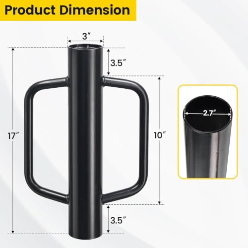 Hierro negro resistente para poste en U con herramienta de diámetro de 2.7" 7