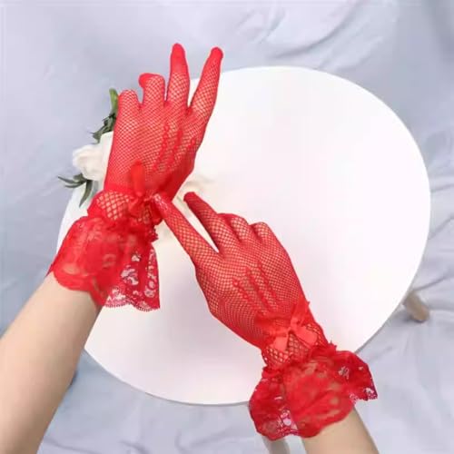 Ladies Lace Gloves for Women Tea Party Elegant Lace Mesh Gloves for Wedding Dinner Opera Evening Party3