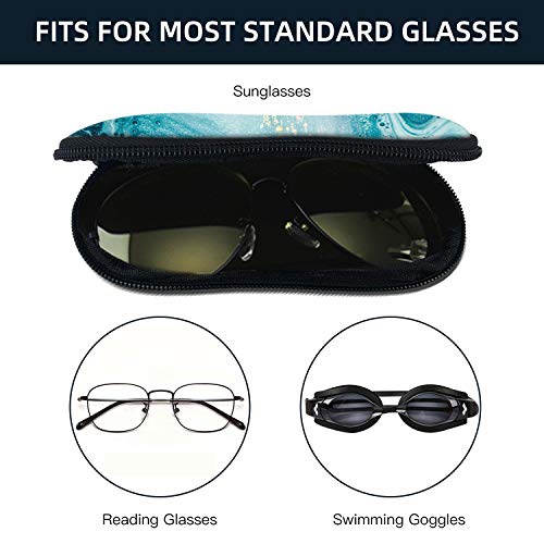 Image of Sunglasses Soft Case with Carabiner Ultra Light Neoprene Zipper Glasses Case