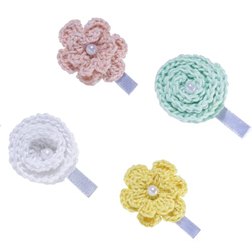 Image of Prapti Handicrafts Crochet Flower Baby Girl Eligater Hair clips Hairpins For Girls Hair Accessories Kids