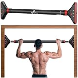 Sportneer 懸垂バー 懸垂マシン ぶら下がり健康器 簡単設置 筋トレ 背筋 トレーニング 懸垂器具 チンニングスタンド 懸垂機 懸垂台 Pull Up Bar 滑り止め 胸筋 腹筋 二頭筋 穴あけ不要 ネジ不要 自宅用 ホームジム 男性 プレゼント (ブラックレッド)