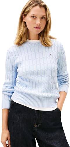 Miniatura 7 de Tommy Hilfiger Co Cable Mid GG C-nk LS Swt Ww0ww47644 Suéter pulóver Mujer (Pack de 1)