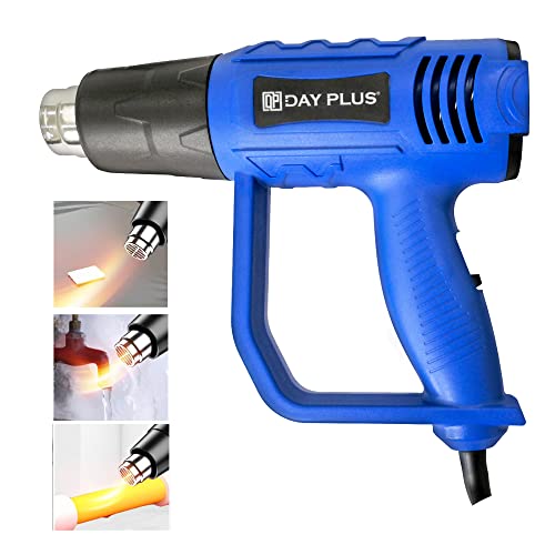 Pistola de calor Control de temperatura variable 60 ℃ - 600 ℃, Configuración dual de temperatura, Pistola de aire caliente portátil para quitar pintura/soldadura/termorretráctil, 2000 W, 230 V Cover