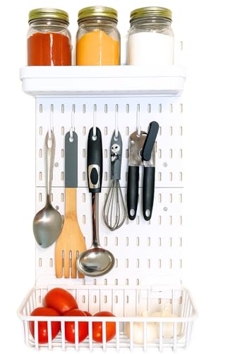 Havelyn Modular Wall-Mounted Kitchen Pegboard Organizer — Starter Set