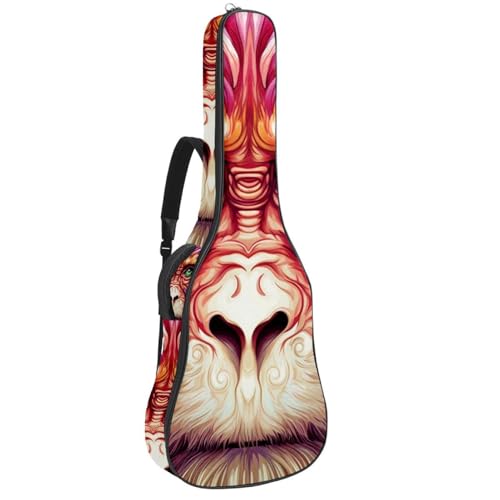 Grand étui de guitare original motif singe coloré cadeau idéal