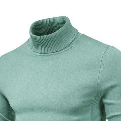 Men's Slim Fit Turtleneck Ribbed Solid Color Knitted Pullover Tops Long Sleeve Casual Knit Sweaters2