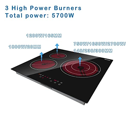 Karinear-Placa-Vitroceramica-3-Fuegos-Placa-Electrica-de-Cristal-Ceramico-Negro-con-Control-Tactil-Temporizador-Bloqueo-para-Ninos-590-520-44-mm-5700w