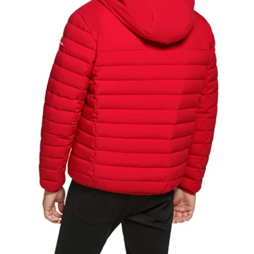 Image of Calvin Klein mens Lightweight Packable Down Jacket With Sherpa Lining
