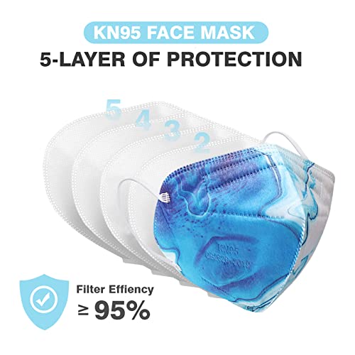 Image of SOOQOO 50 Pcs KN95 Face Maks for Audlts (Tie Dye)